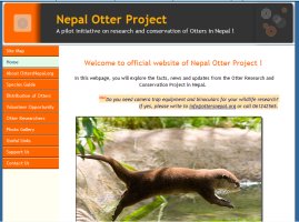 Home page of Nepal Otter Project Website