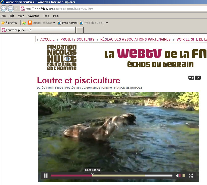 French project to encourage otters and fish farmers to live in harmony